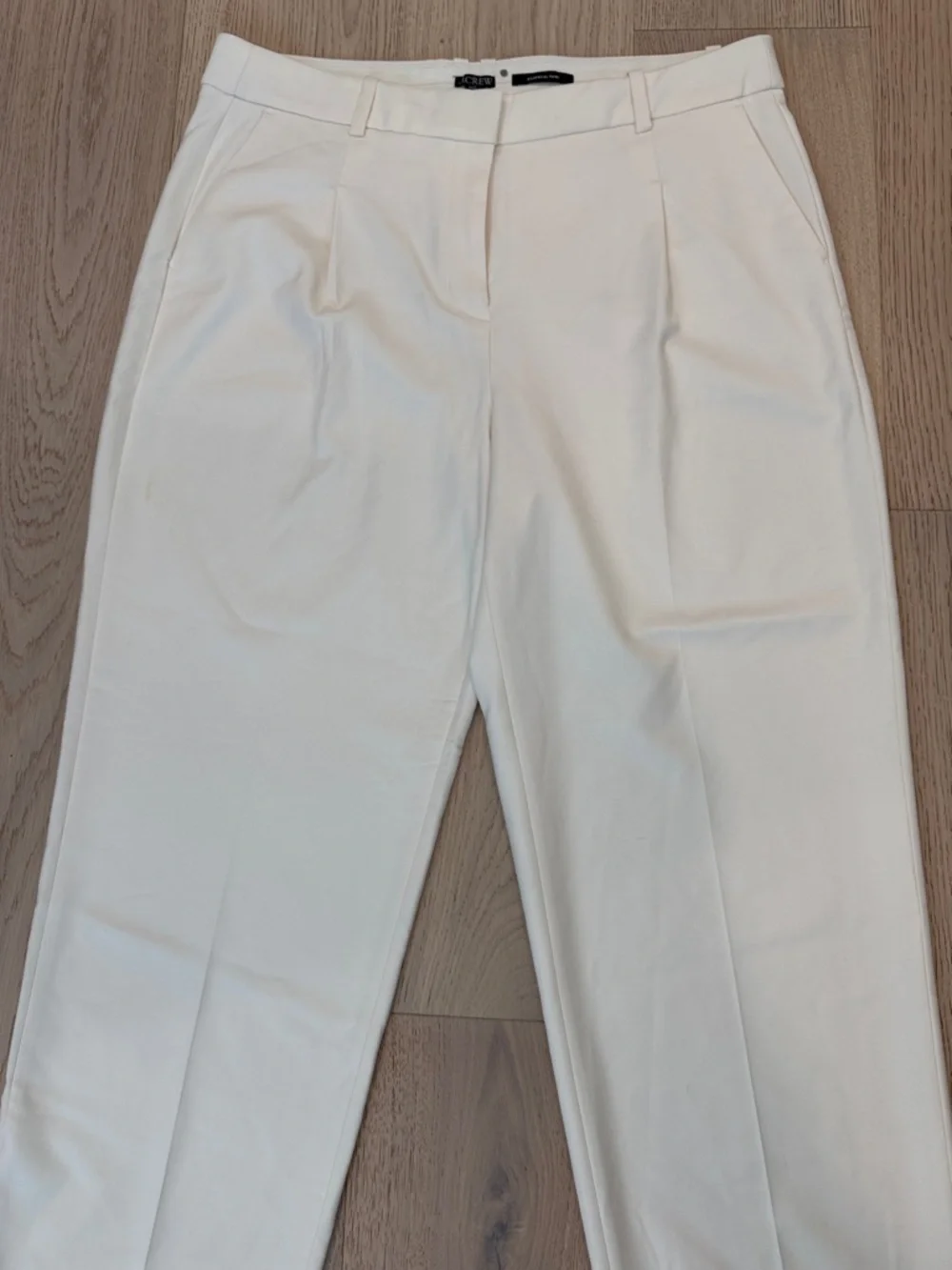 J. Crew Essential Pant NWOT in City Twill Ivory Womens 14 Wide Leg Career Office - Picture 6 of 14